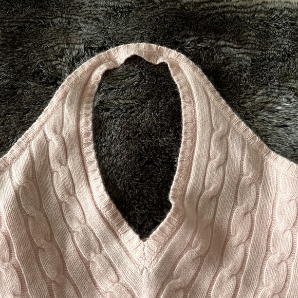 Ralph Lauren Black Label Halter Cashmere Top Small Pink - Picture 3 of 7